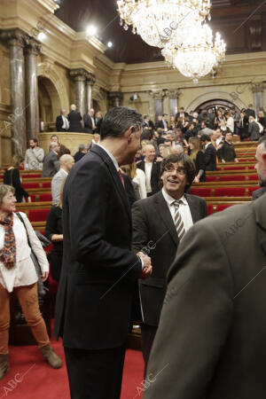 En la imagen, Xavier García Albiol y Carles Puigdemont