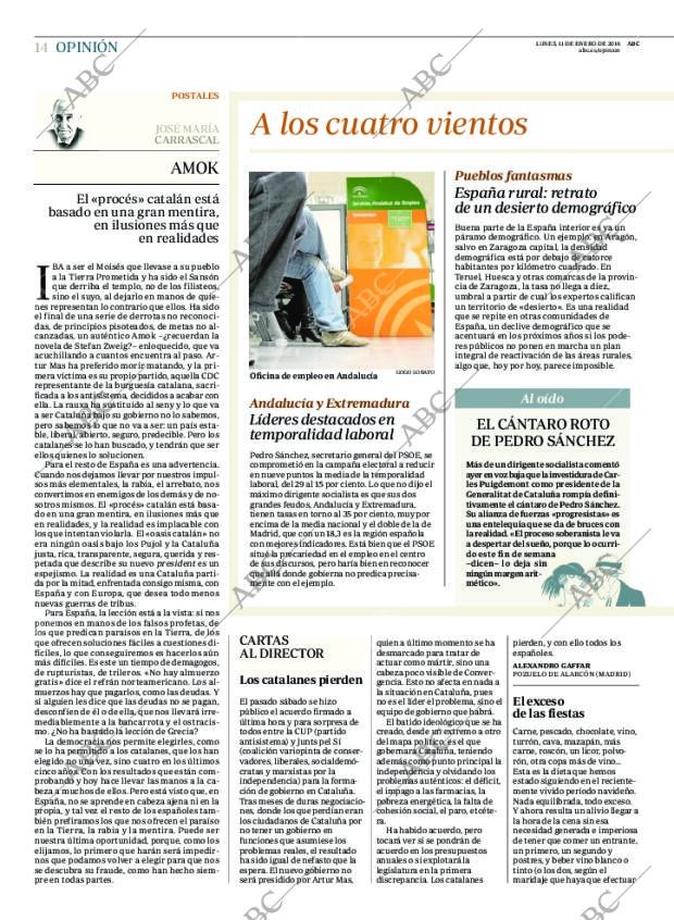 ABC MADRID 11-01-2016 página 14