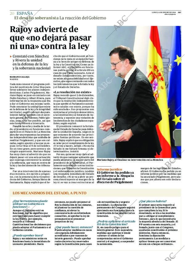 ABC MADRID 11-01-2016 página 20