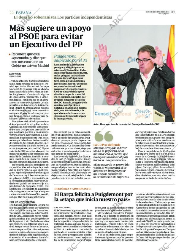 ABC MADRID 11-01-2016 página 22
