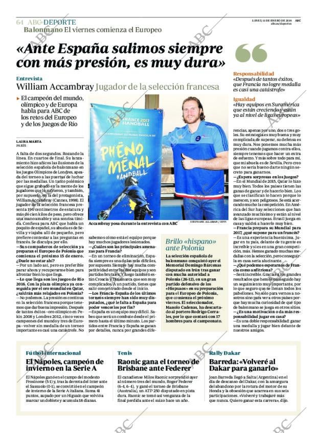 ABC MADRID 11-01-2016 página 64