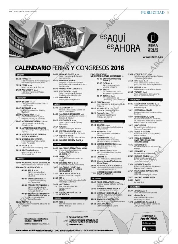 ABC MADRID 11-01-2016 página 9