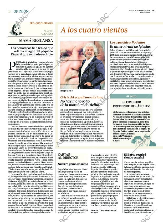ABC MADRID 14-01-2016 página 14