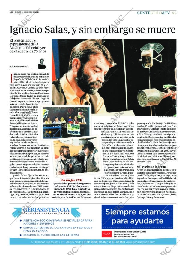 ABC MADRID 14-01-2016 página 85