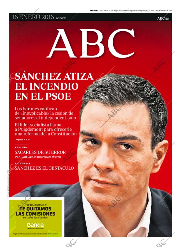 ABC MADRID 16-01-2016 página 1