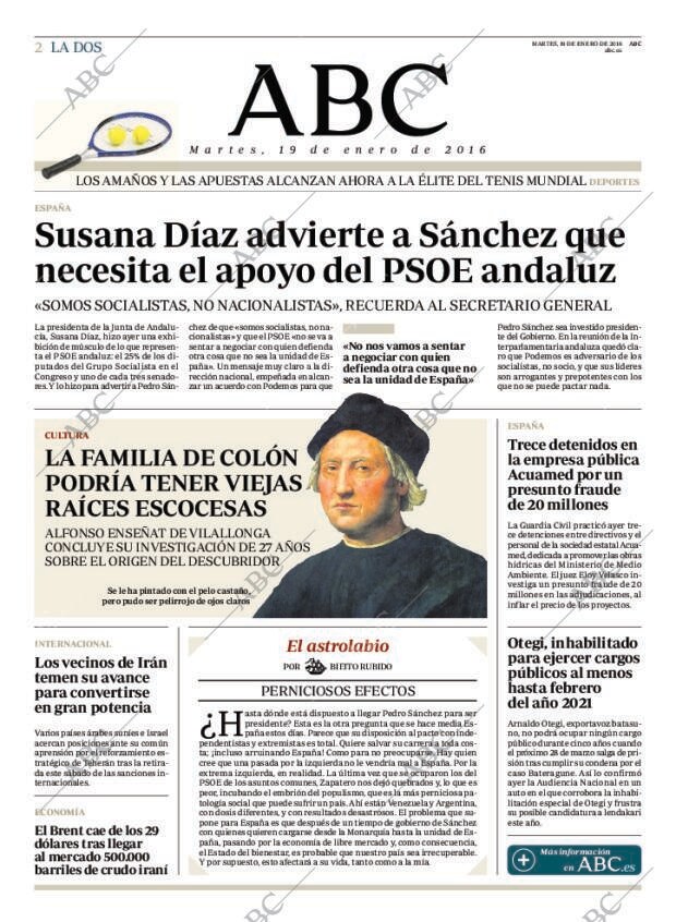 ABC MADRID 19-01-2016 página 2