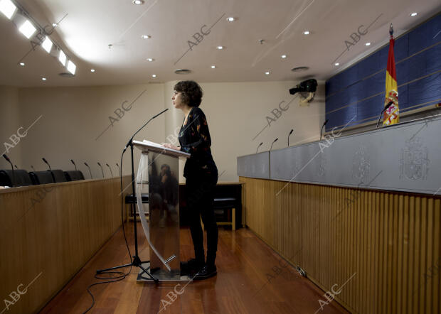 Rueda de prensa de Alexandra Fernández de Mareas, en el Congreso de los...