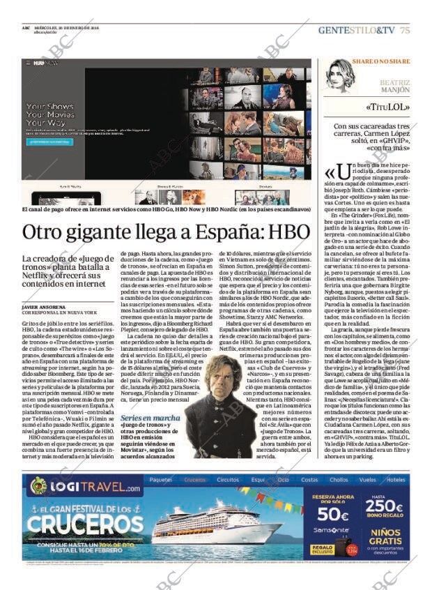 ABC MADRID 20-01-2016 página 75