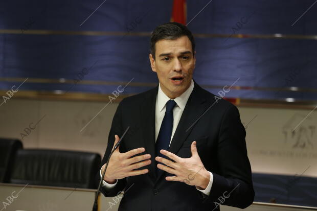 Rueda de prensa del secretario general del Psoe Pedro Sánchez