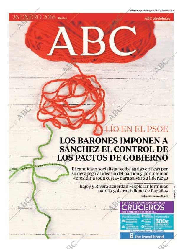 ABC CORDOBA 26-01-2016 página 1