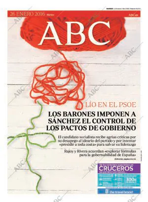 ABC MADRID 26-01-2016 página 1