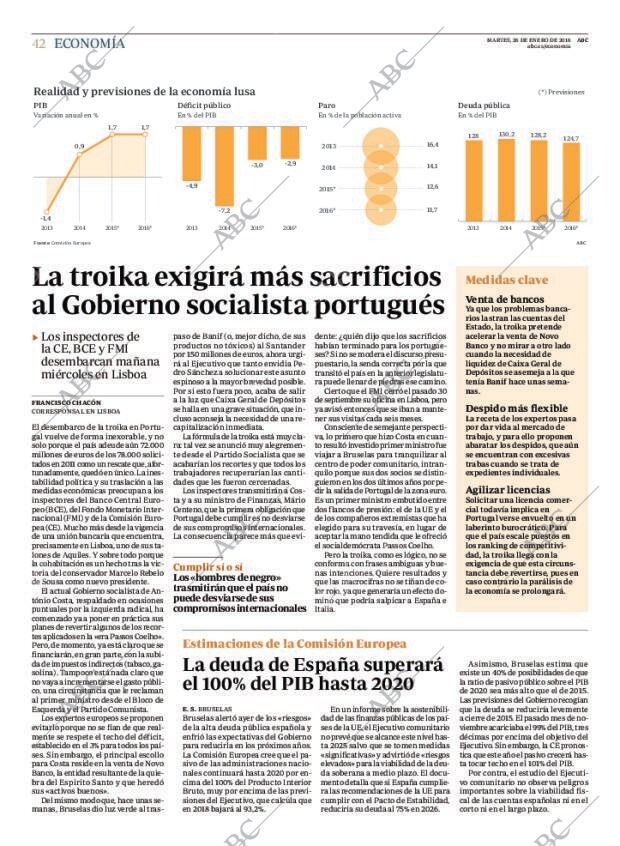 ABC MADRID 26-01-2016 página 42