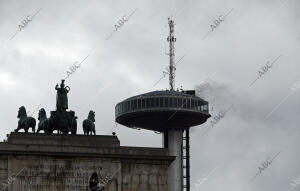 Incendio en el Faro de Moncloa