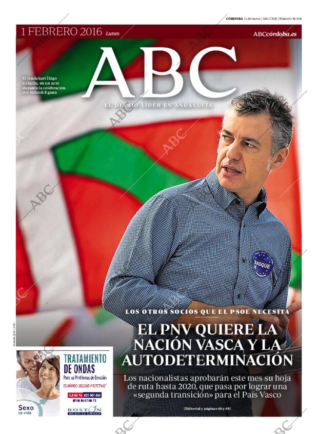 ABC CORDOBA 01-02-2016 página 1