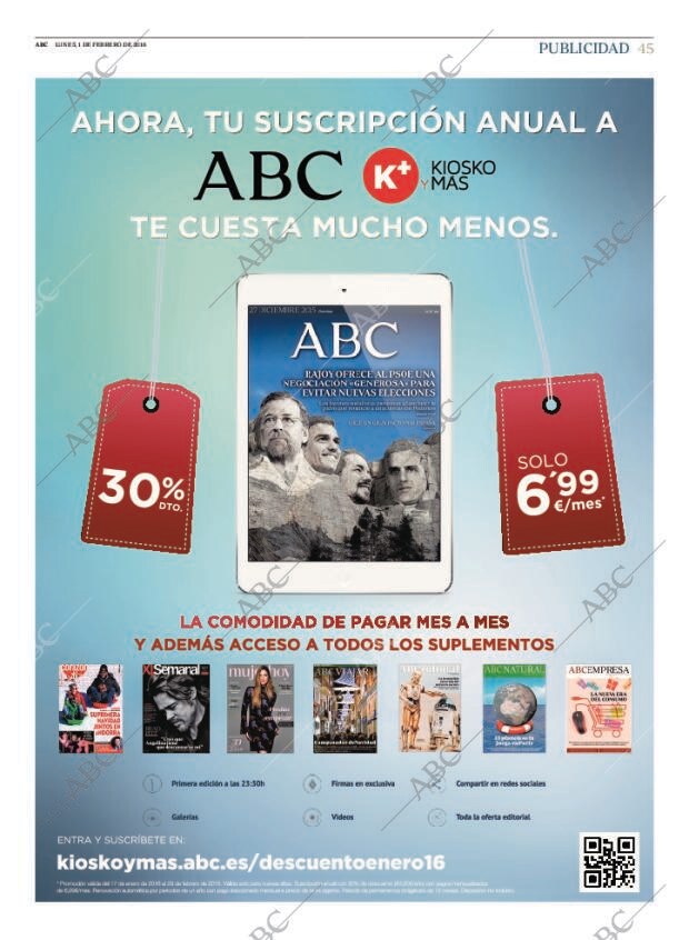 ABC MADRID 01-02-2016 página 45