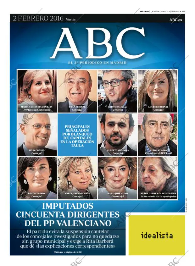 ABC MADRID 02-02-2016 página 1