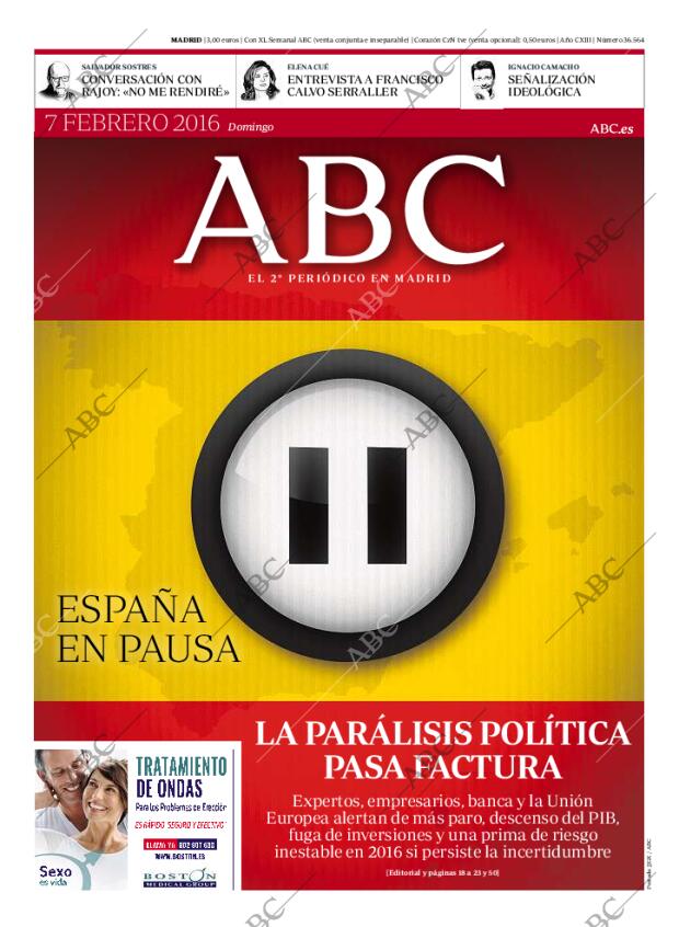 ABC MADRID 07-02-2016 página 1