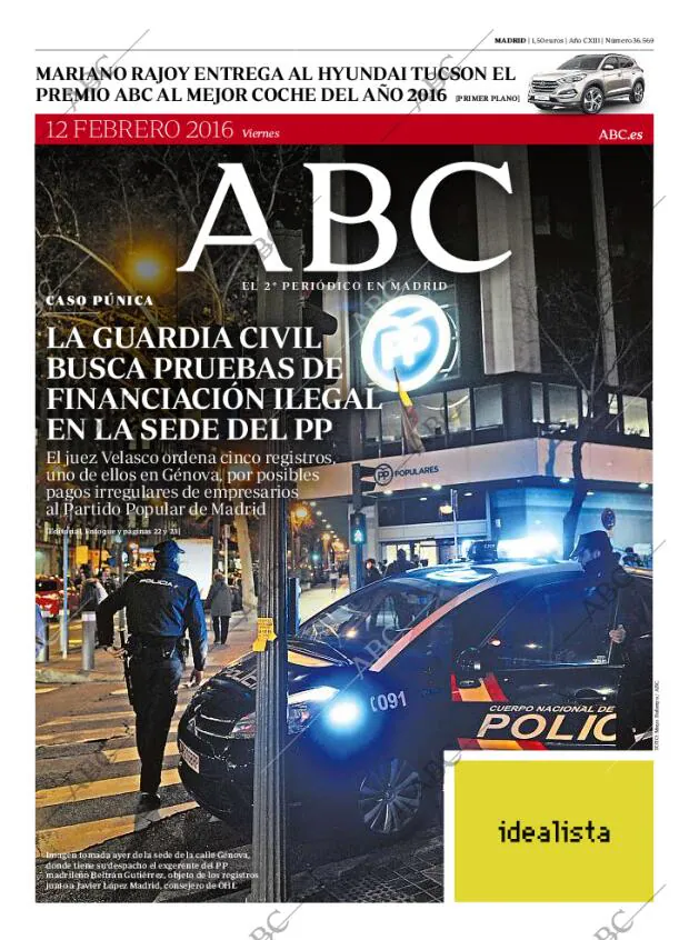 ABC MADRID 12-02-2016 página 1