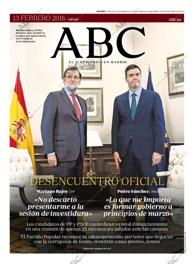 ABC MADRID 13-02-2016 página 1