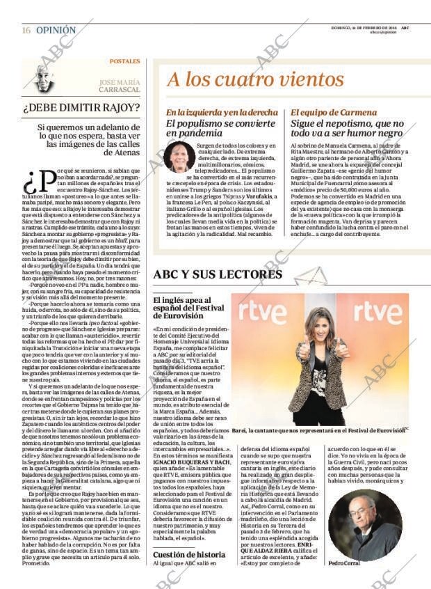 ABC MADRID 14-02-2016 página 16