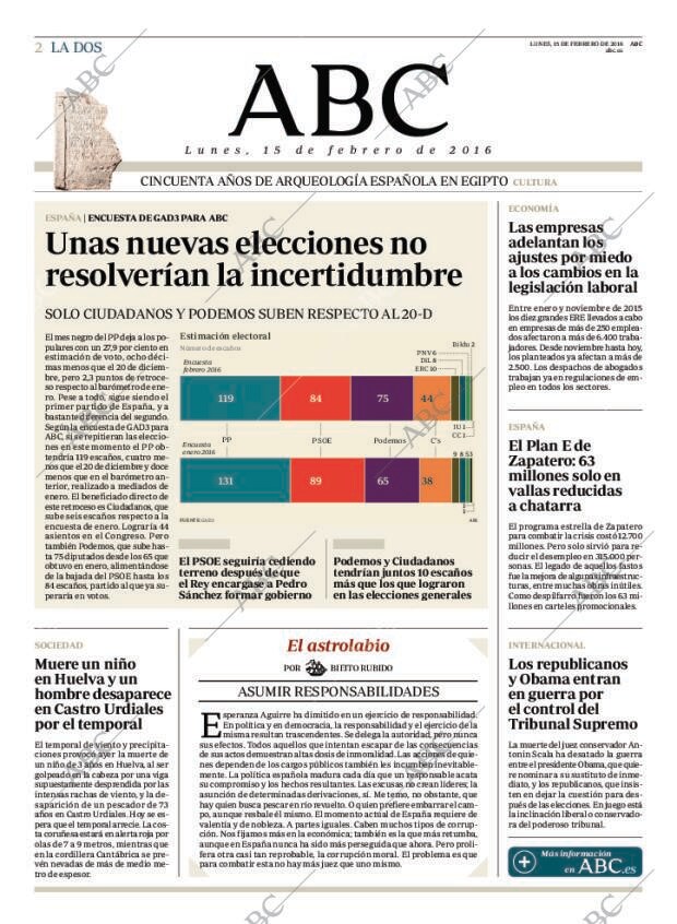 ABC MADRID 15-02-2016 página 2