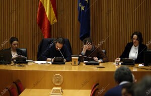 Pablo Iglesias preside la reunión del grupo Podemos en el Congreso de los...