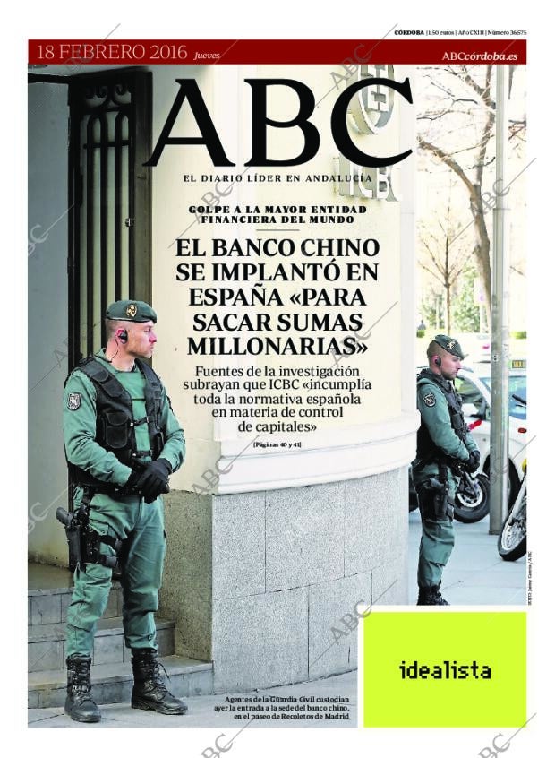 ABC CORDOBA 18-02-2016 página 1