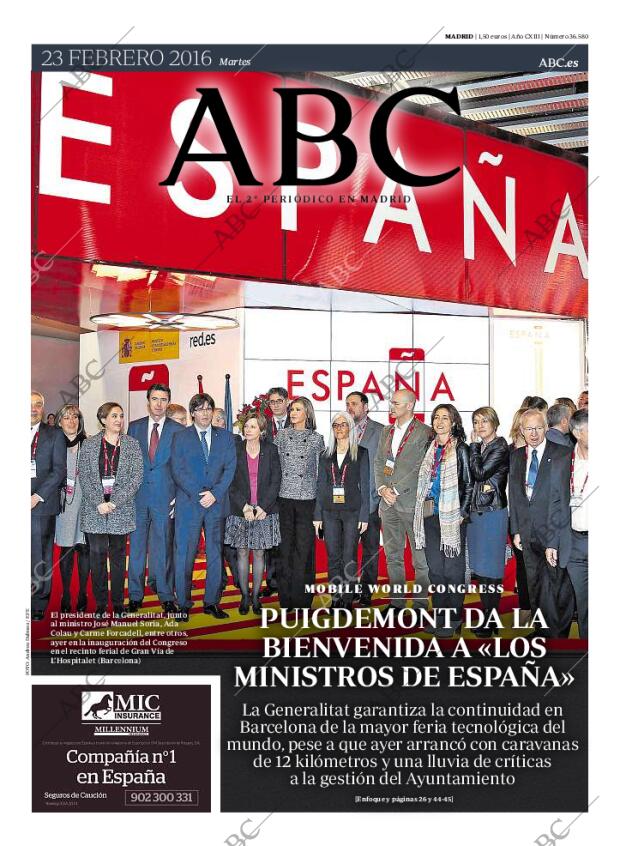 ABC MADRID 23-02-2016 página 1