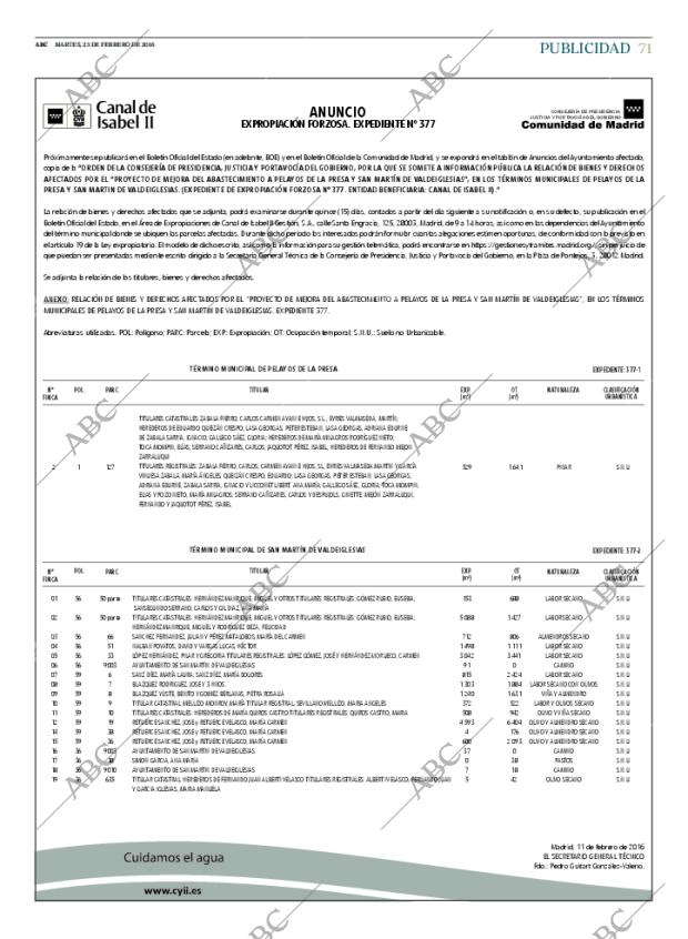 ABC MADRID 23-02-2016 página 71