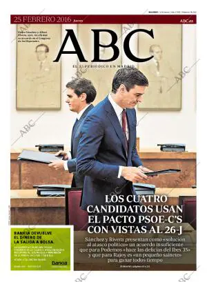 ABC MADRID 25-02-2016 página 1