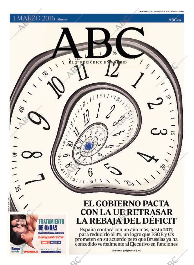 ABC MADRID 01-03-2016 página 1