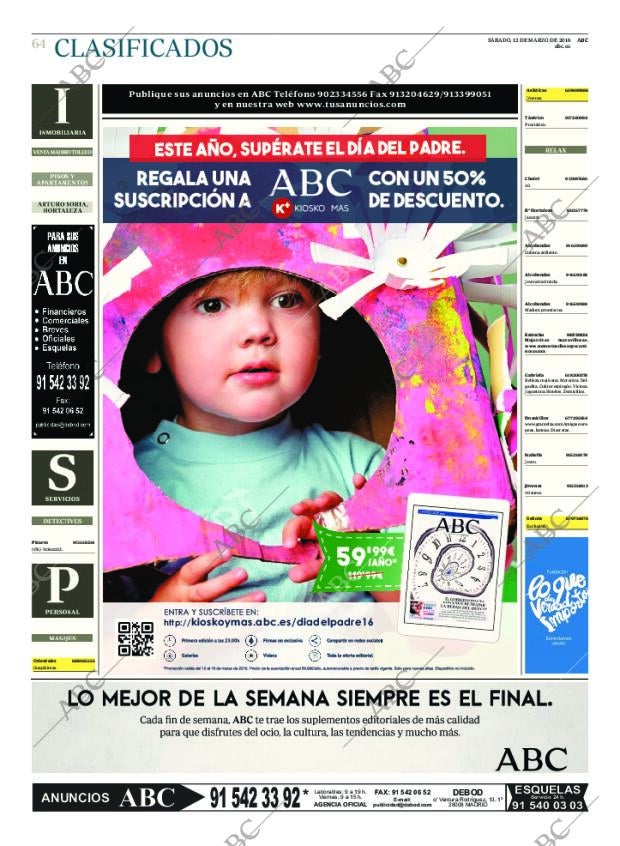 ABC MADRID 12-03-2016 página 64