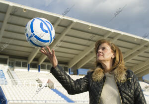 Estadio Butarque, entrevista a la presidenta del Club Deportivo Leganés, María...