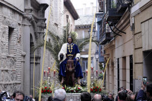 La procesión del Cristo Rey en su entrada triunfar en Jerusalén