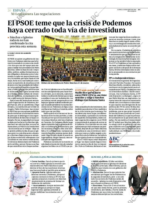 ABC MADRID 21-03-2016 página 20