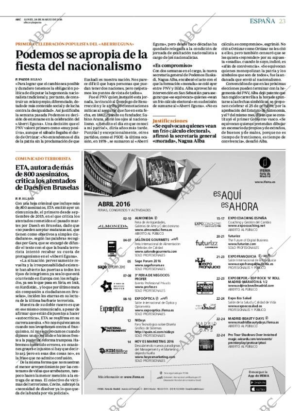 ABC MADRID 28-03-2016 página 23
