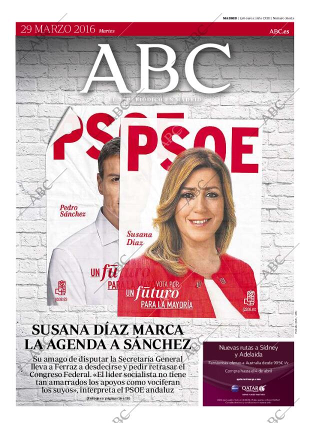 ABC MADRID 29-03-2016 página 1