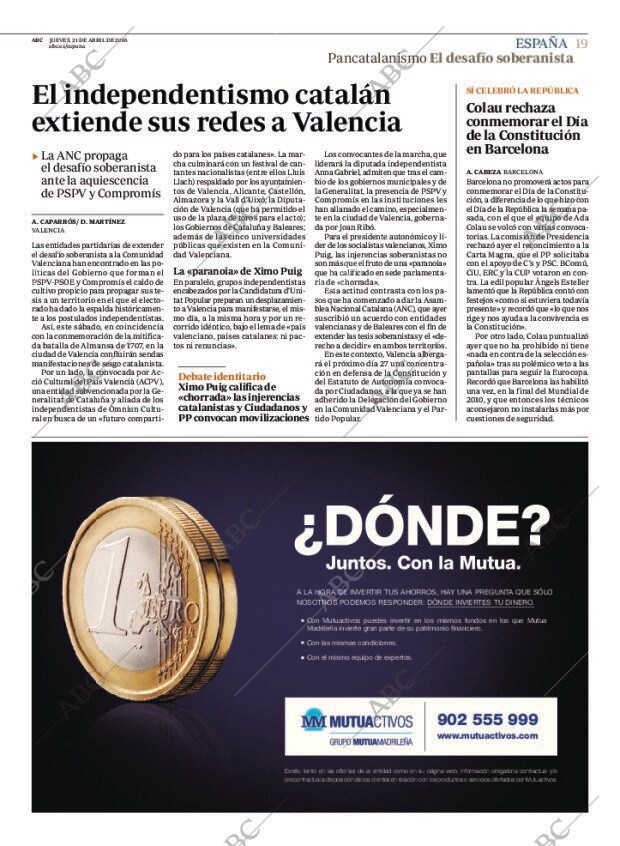 ABC MADRID 21-04-2016 página 19