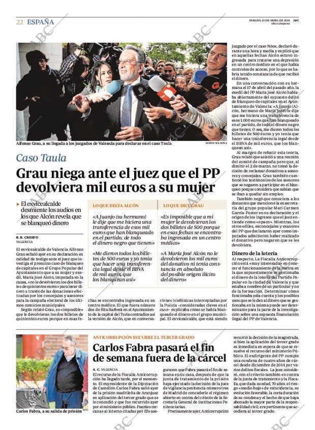 ABC MADRID 23-04-2016 página 22