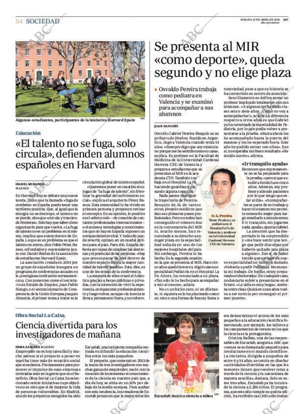 ABC MADRID 23-04-2016 página 54