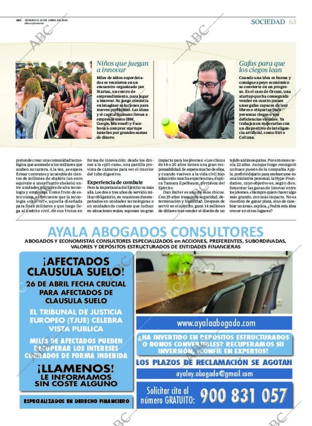 ABC MADRID 24-04-2016 página 63