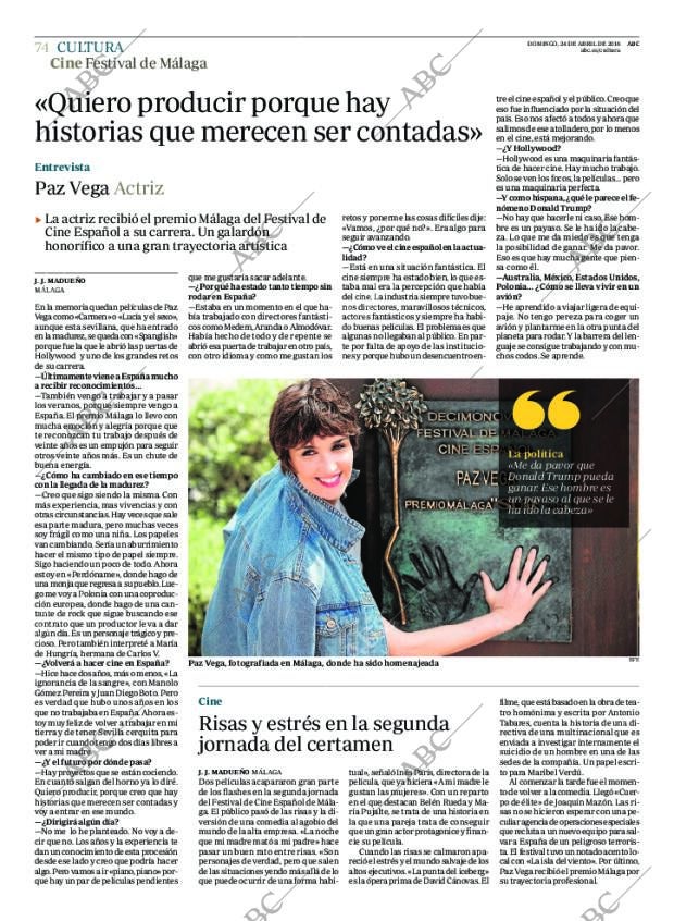 ABC MADRID 24-04-2016 página 74