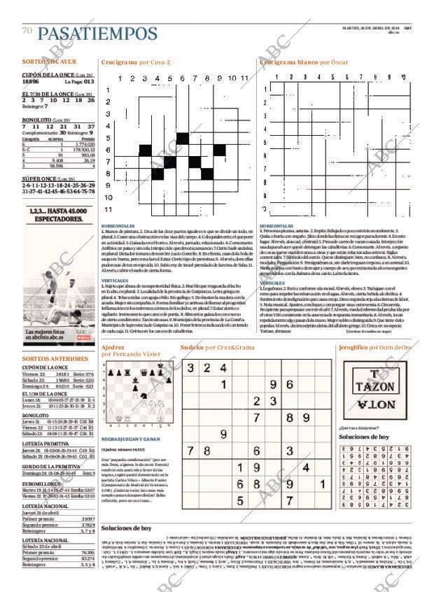 ABC MADRID 26-04-2016 página 70