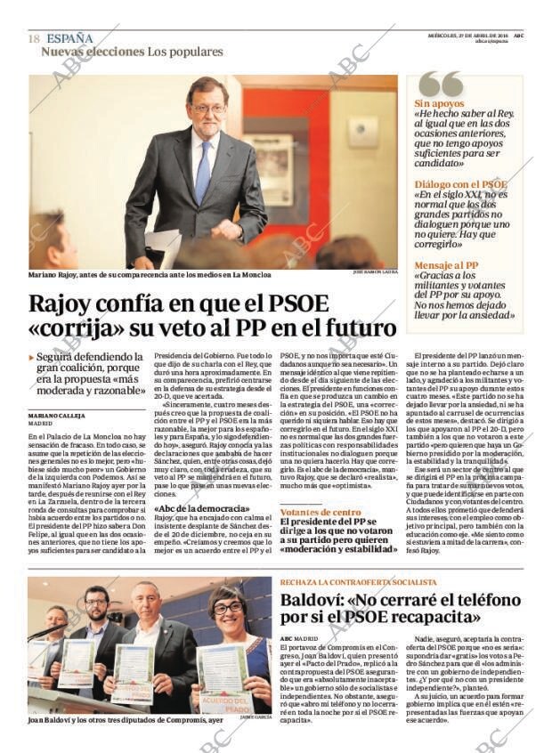 ABC MADRID 27-04-2016 página 18