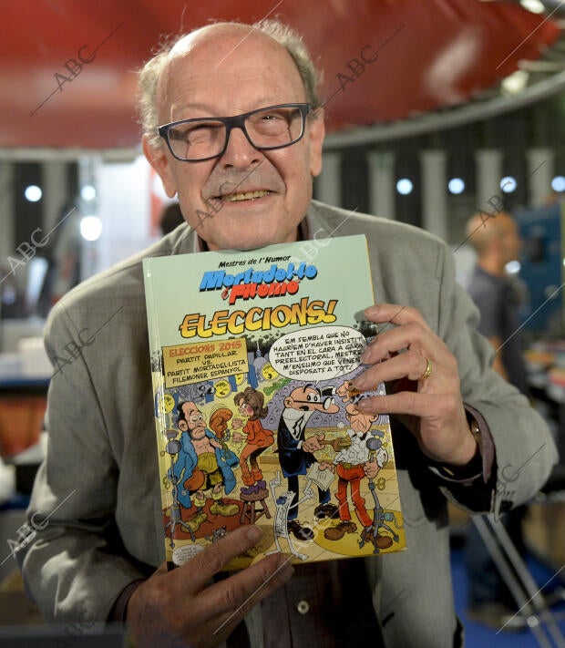 Francisco Ibañez durante la inauguración de la Salón del comic de Barcelona