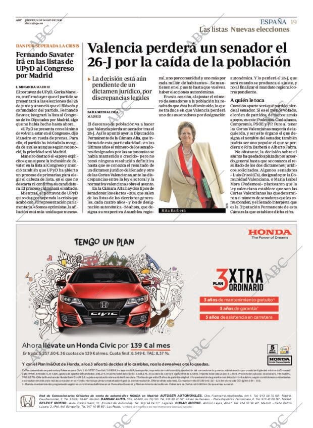 ABC MADRID 05-05-2016 página 19