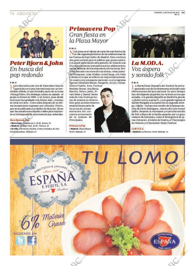 ABC MADRID 13-05-2016 página 74