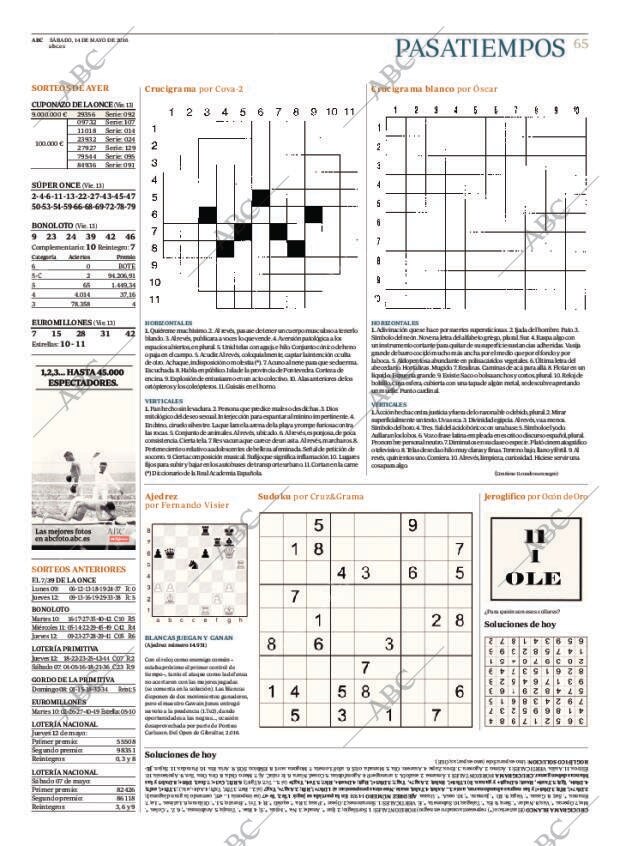 ABC MADRID 14-05-2016 página 65
