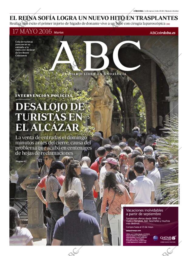 ABC CORDOBA 17-05-2016 página 1