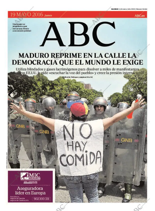 ABC MADRID 19-05-2016 página 1